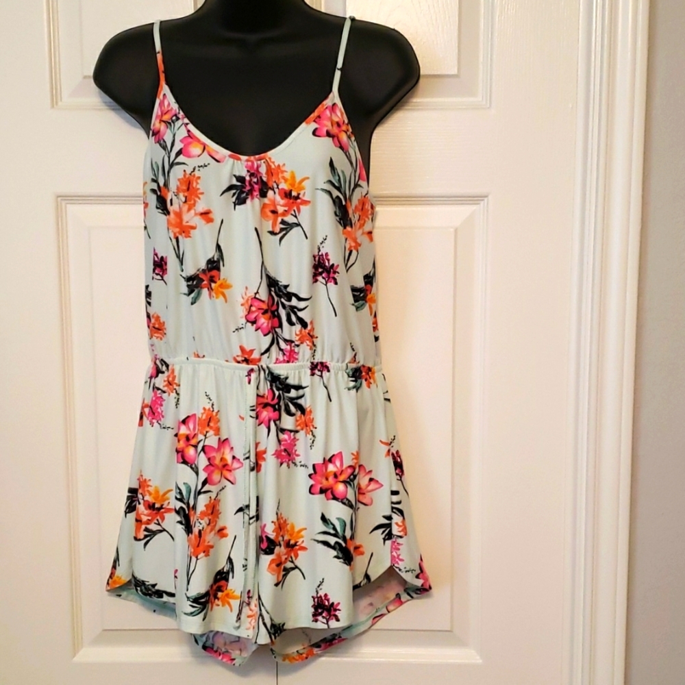 Floral Hawaiian Print Romper